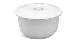 Thố trung sứ Minh Long + nắp - Daisy - Trắng