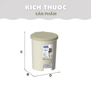 Thùng Rác Tròn Hasu Nhỏ nhựa Tý Liên No.1325