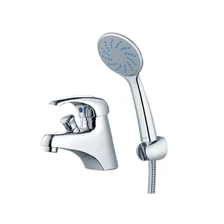 Vòi lavabo chậu rửa mặt Caesar B136CU nóng lạnh kèm tay sen