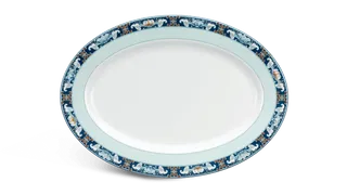 Dĩa oval sứ Minh Long- Jasmine - Phước Lộc Thọ