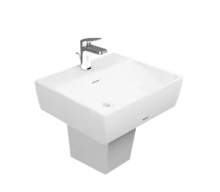 Lavabo chậu rửa mặt TOTO LHT328C#XW treo tường chân ngắn