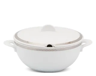 Thố cao sứ Minh Long 19 cm + nắp - Sago - Thiên Tuế