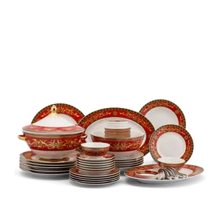 Bộ đồ ăn 10 người đầy đủ 49 sản phẩm - Hoàng Cung - Quốc Sắc