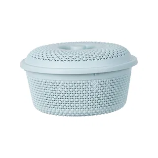 Rổ nắp tròn chấm bi to Hokori Việt Nhật 3276