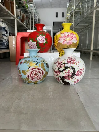 Lọ hoa gốm Bát Tràng hút lộc S4