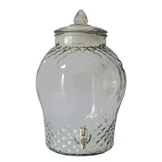 Bình thủy tinh ngâm rượu 10 lít kim cương có vòi