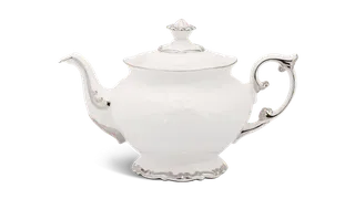 Bình trà sứ Minh Long 1.3 L - Đài Các - Chỉ Bạch Kim
