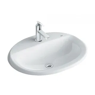 Lavabo chậu rửa mặt INAX L-2395V bán âm dương vành (L-2395V)