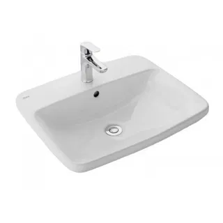 Lavabo chậu rửa mặt INAX L-2398V bán âm dương vành (L-2398V)