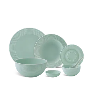 Bộ đồ ăn sứ Minh Long 30 sản phẩm - Cordon - Men Ngọc Sương Mờ