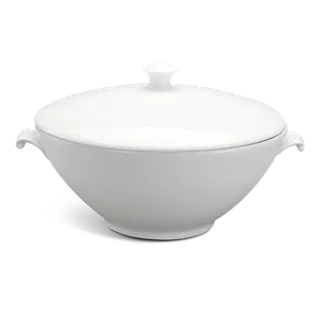 Thố sứ Minh Long 3.0 L + nắp - Daisy Lys - Trắng Ngà