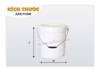 Thùng sơn 16L - nắp nhựa Tý Liên No.0212