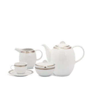 Bộ trà sứ Minh Long cao 1.3 L - Sago - Thiên Tuế