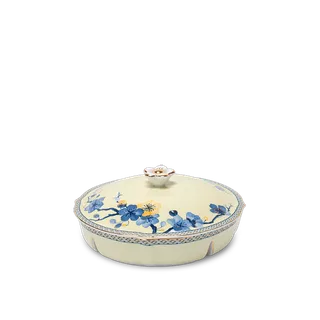 Khay mứt sứ Minh Long 5 ngăn - Hoa Mai Phú Quý (Viền vàng)