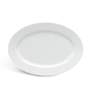 Dĩa oval sứ Minh Long 21 cm - Jasmine Lys - Trắng Ngà