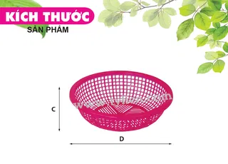 Rổ Cải 320 dẻo nhựa Tý Liên No.0314