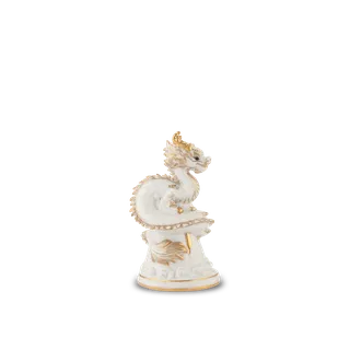 Tượng rồng Long Phù Đại Khánh sứ Minh Long 13.5 cm - Màu Trắng