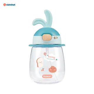 Bình nước tai thỏ 600ml Hokori nhựa Việt Nhật 0083