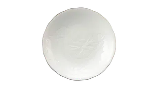 Dĩa tròn sứ Minh Long sâu 25 cm - Sen IFP - Chỉ Bạch Kim