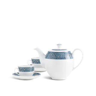 Bộ trà sứ Minh Long 0.8 L - Camellia - Diệp Lục