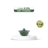 Nồi dưỡng sinh sứ Minh Long Healthycook Luna (Nồi cạn) 0.35 L + nắp