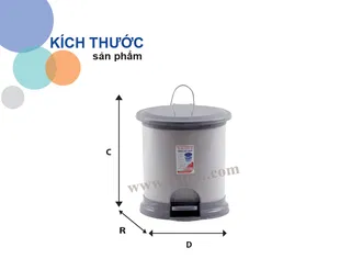 Thùng Rác Oval Kiểu Nhí nhựa Tý Liên No.1324K