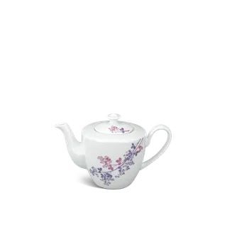Bình trà sứ Minh Long 0.65 L - Daisy - Cỏ Tím