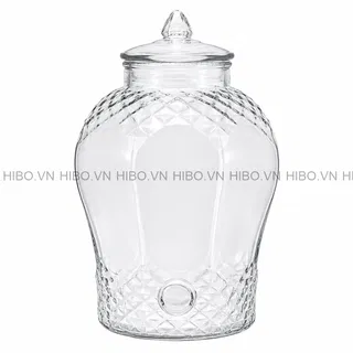 Bình thủy tinh ngâm rượu 10 lít kim cương