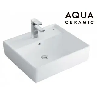 Lavabo chậu rửa mặt INAX AL-293VFC/BW1 đặt bàn 3 lỗ (AL293V)