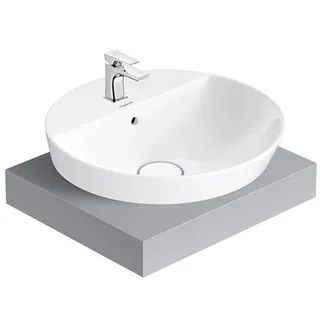 Lavabo chậu rửa mặt Viglacera V26 bán âm dương vành