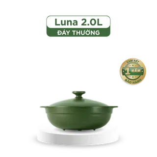 Nồi dưỡng sinh sứ Minh Long Healthycook Luna (Nồi cạn) 2.0 L + nắp (CK)