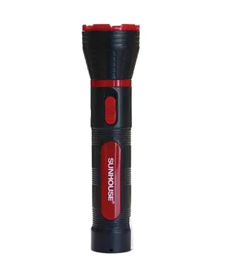 Đèn pin tay cầm Sunhouse SHE-4131 cỡ trung, đen đỏ