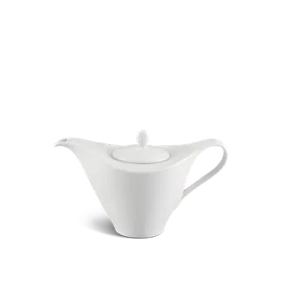 Bình trà cao sứ Minh Long 1.1 L + nắp - Harmony Lys - Trắng Ngà