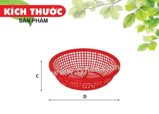 Rổ Cải 350 (loại 2) nhựa Tý Liên No.0315
