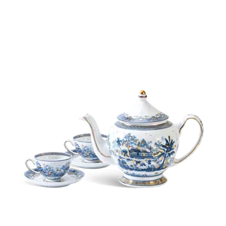 Bộ trà sứ Minh Long 0.8 L - Hoàng Cung - Hồn Quê Vàng