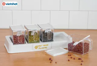 Lọ gia vị bộ 4 nhựa Việt Nhật 2939