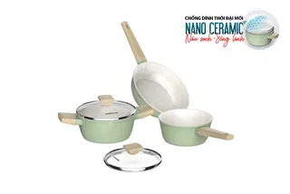Bộ nồi phủ sứ Nano đáy từ Sunhouse Healthy SHG7979MT3