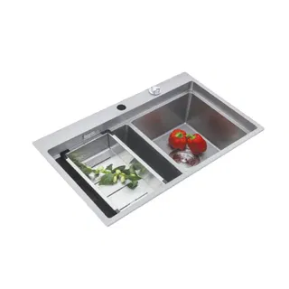 Chậu rửa chén Luxta LC8049N-5.0 Inox 304 dài 80cm nút xả thông minh