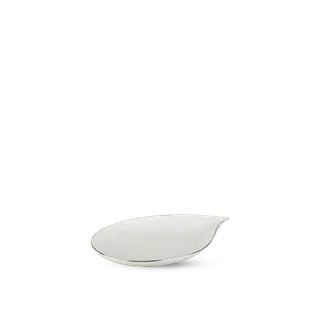 Dĩa giọt nước sứ Minh Long 23.5 x 15.7 cm - Ngọc Biển IFP - Chỉ Bạch Kim