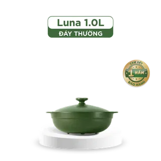 Nồi dưỡng sinh sứ Minh Long Healthycook Luna (Nồi cạn) 1.0 L + nắp (CK)