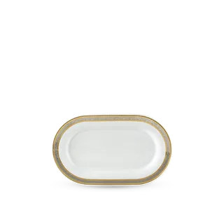 Dĩa oval sứ Minh Long 34 cm - Sago - Hoa Hồng
