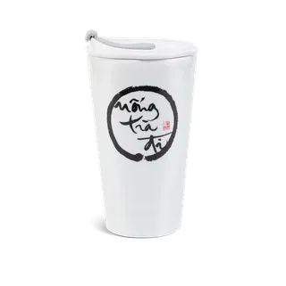 Ly sứ Minh Long sứ dưỡng sinh 0.48 L + nắp ống hút (K1) - Uống trà đi