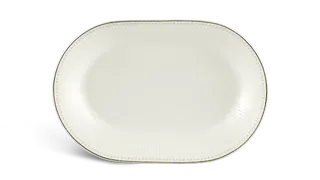 Dĩa oval sứ Minh Long 32 cm - Tulip Ngà - Ngân Sa