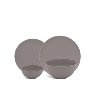 Bộ đồ ăn sứ Minh Long 09 sản phẩm - Timeless - Màu Xám 3