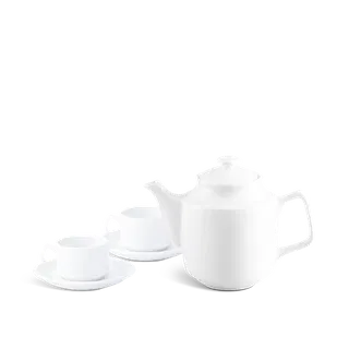 Bộ trà sứ Minh Long 1.1 L Jasmine - Trắng