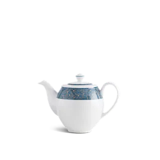 Bình trà sứ Minh Long 0.8 L + nắp - Camellia - Diệp Lục