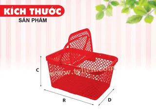 Giỏ Đan Lớn (Có Nắp) nhựa Tý Liên No.0606