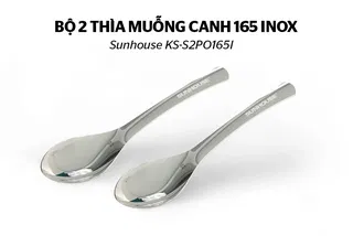 Bộ 2 Thìa muỗng canh165 inox Sunhouse KS-S2PO165I
