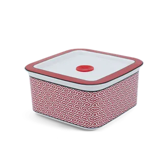Hộp dưỡng sinh vuông đựng thực phẩm sứ Minh Long 15 cm + nắp