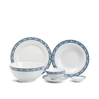 Bộ đồ ăn sứ Minh Long 22 sản phẩm - Jasmine - Chim Lạc